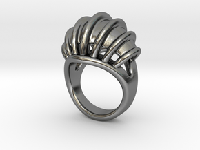 Ring New Way 27 - Italian Size 27 in Fine Detail Polished Silver