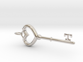 The Key From My Heart in Rhodium Plated Brass