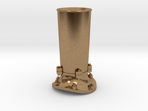 Steam locomotive smoke stack - S scale in Natural Brass
