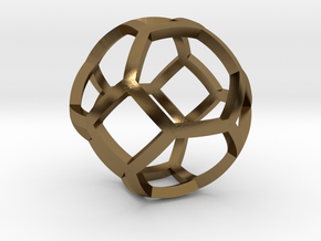 0409 Spherical Truncated Octahedron #001 in Polished Bronze