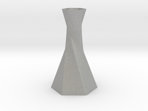 Twisted Hex Vase in Aluminum