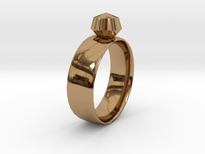 Gem Ring in Polished Brass
