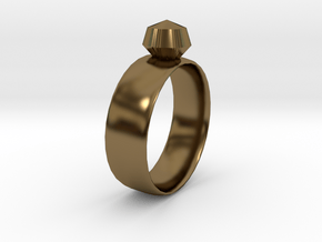 Gem Ring in Polished Bronze