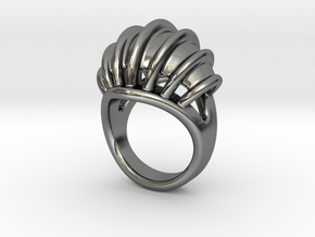 Ring New Way 28 - Italian Size 28 in Fine Detail Polished Silver