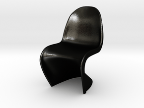 Panton Chair 5.5cm (2.2 inches) Height in Matte Black Steel