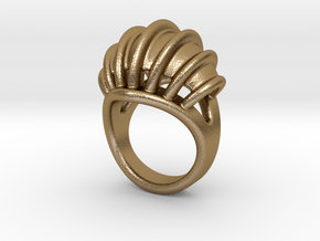 Ring New Way 32 - Italian Size 32 in Polished Gold Steel
