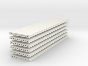 'N Scale' - (6) Precast Panel - 40'x10'x1' in White Natural Versatile Plastic