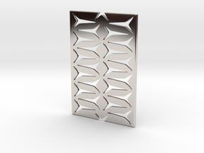 Youniversal Cardholder,Fine Structured, Accessoir in Rhodium Plated Brass
