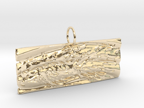 New Beginnings II Keychain/Pendant in 14k Gold Plated Brass