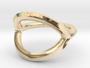 Arched Eye Ring Size 6.5 in 14K Yellow Gold
