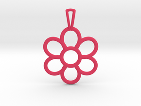 Share Your Smile With Me Sunflower Pendant (Small) in Pink Processed Versatile Plastic