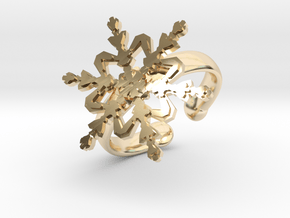 Snowflake Ring 2 d=16.5mm Adjustable h35d165a in 14K Yellow Gold