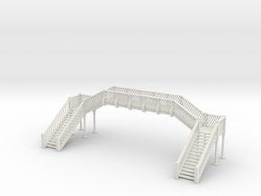 Footbridge - 1 To 64 Scale in White Natural Versatile Plastic