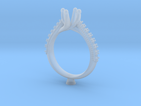 IC3-B - Engagement Ring Beads Style 3D Printed Wax in Smooth Fine Detail Plastic