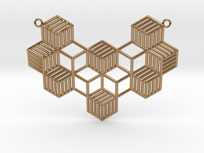 Cubic Necklace in Polished Brass