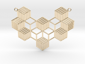 Cubic Necklace in 14k Gold Plated Brass