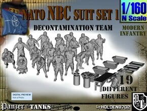1-160 NATO NBC Suit Set 1 in Tan Fine Detail Plastic