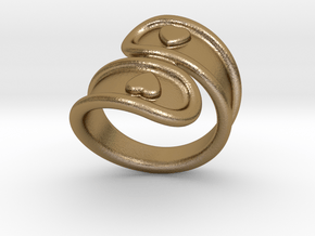 San Valentino Ring 29 - Italian Size 29 in Polished Gold Steel