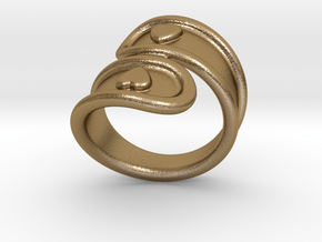 San Valentino Ring 31 - Italian Size 31 in Polished Gold Steel