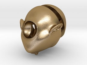 bjd doll head 1 in Polished Gold Steel