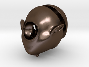 bjd doll head 1 in Polished Bronze Steel