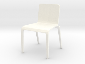 Plastic Stacking Chair 1-32 Scale in White Processed Versatile Plastic