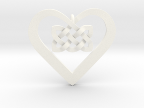 Coduro Celtic Heart in White Processed Versatile Plastic