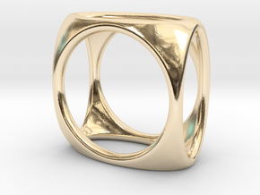Square Ring model A - size 10 in 14K Yellow Gold