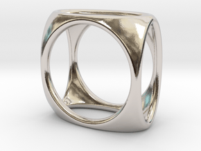 Square Ring model A - size 10 in Platinum