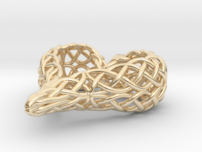 The Celtic Heart in 14k Gold Plated Brass