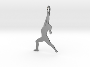 Yoga Girl in Fine Detail Polished Silver