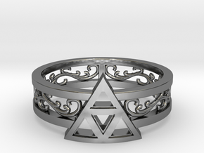 Triforce Ring_Size06 in Fine Detail Polished Silver