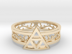 Triforce Ring_Size06 in 14k Gold Plated Brass