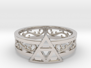 Triforce Ring_Size06 in Rhodium Plated Brass