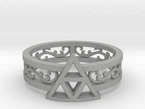 Triforce Ring_Size06 in Aluminum