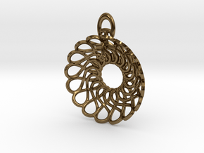 Infinity Heart Pendant in Polished Bronze