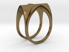 Gothic Vault Ring in Polished Bronze