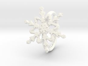 Snowflake Ring 2 d=16mm h21d16 in White Processed Versatile Plastic
