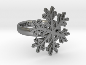 Snowflake Ring 1 d=17mm h35d17 in Natural Silver