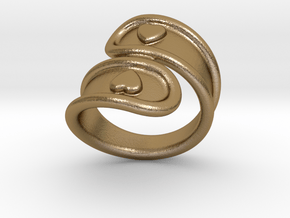 San Valentino Ring 33 - Italian Size 33 in Polished Gold Steel