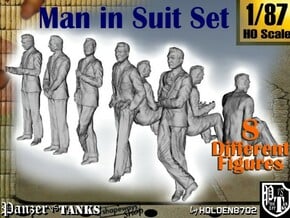 1-87 Man In Suit SET in Smooth Fine Detail Plastic