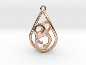 Strange Earring 3 in 14k Rose Gold Plated Brass