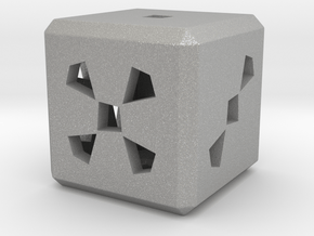 Dice No.3 S (balanced) (2cm/0.79in) in Aluminum