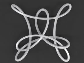 Clover Knot Pendant in White Processed Versatile Plastic