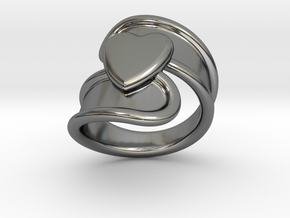 Valentinodayring 14 - Italian Size 14 in Fine Detail Polished Silver