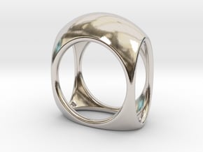 Square Ring model B - size 10 in Platinum
