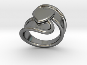 Valentinodayring  16 - Italian Size 16 in Fine Detail Polished Silver