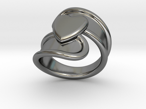Valentinodayring  17 - Italian Size 17 in Fine Detail Polished Silver