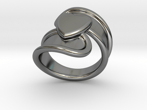 Valentinodayring  18 - Italian Size 18 in Fine Detail Polished Silver