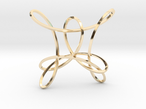 Clover Knot Pendant in 14k Gold Plated Brass